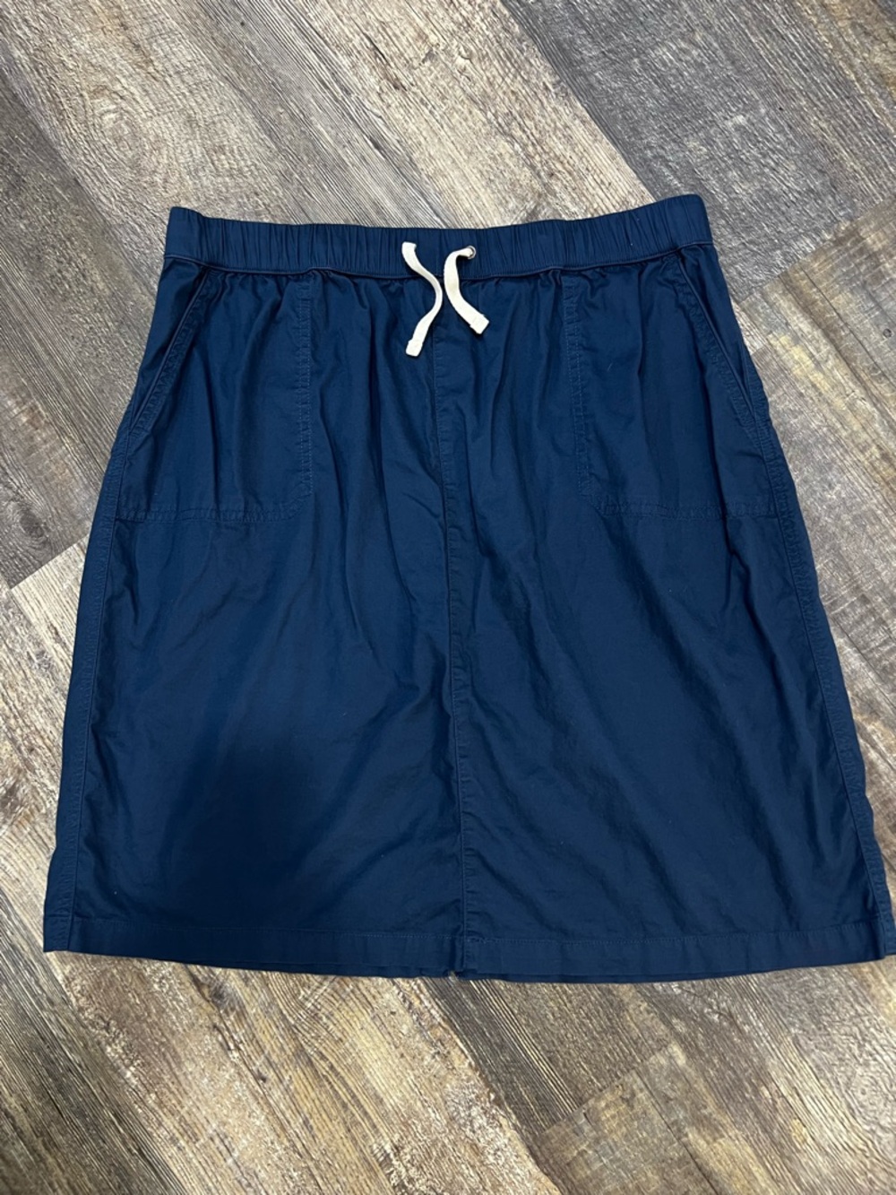 Pact Navy A-Line Drawstring Skirt